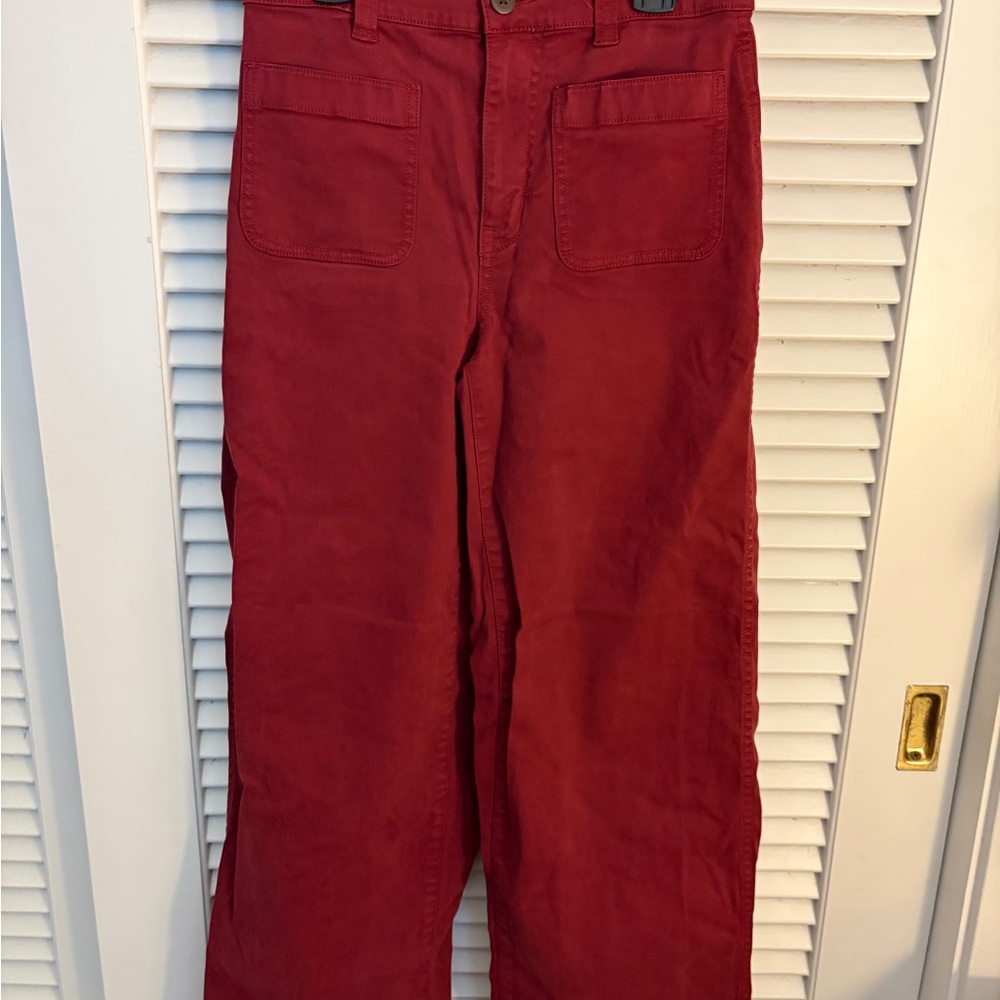 Women’s Madewell Red Emmett Wide Leg Pants